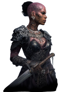 Fantasy Female Knight V4 Vinyl Car Decal Sticker – Waterproof & UV-Resistant 8.213333333333333"