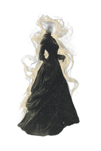 Victorian Spirit Woman Vinyl Car Decal Sticker – Waterproof & UV-Resistant 8.96"