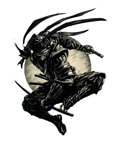 Dynamic Samurai Pose Vinyl Car Decal Sticker – Waterproof & UV-Resistant 8.0"