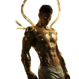 Golden Angelic Alien Vinyl Car Decal Sticker – Waterproof & UV-Resistant 6.826666666666667"