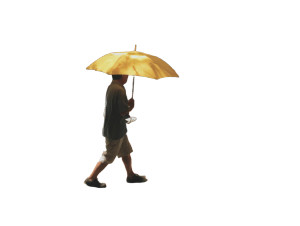 Golden Umbrella Stroll Vinyl Car Decal Sticker – Waterproof & UV-Resistant 6.1866666666666665"