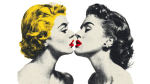 Lesbian Lovers Illustration Vinyl Car Decal Sticker – Waterproof & UV-Resistant 5.4