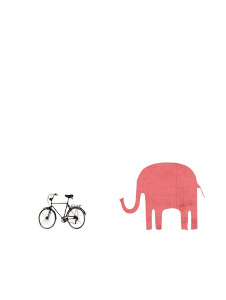 Pink Elephant Cycling Vinyl Car Decal Sticker – Waterproof & UV-Resistant 