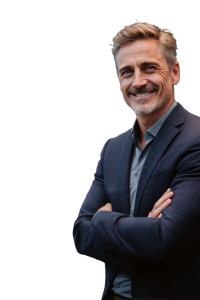 Elegant Car Salesman Vinyl Car Decal Sticker – Waterproof & UV-Resistant 8.96"