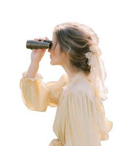Vintage Binoculars Gaze Vinyl Car Decal Sticker – Waterproof & UV-Resistant 8.0"