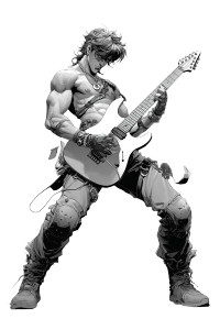 Muscular Guitarist Vinyl Car Decal Sticker – Waterproof & UV-Resistant 4.4 Muscular Guitarist Vinyl Car Decal Sticker – Waterproof & UV-Resistant 4.4
