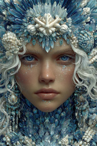 Crystal Mermaid Vinyl Car Decal Sticker – Waterproof & UV-Resistant 4.4