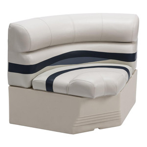 WISE Seating Boat Seat | Premier Series | Marine Grade Vinyl | Rotational Molded Base | Spacious Storage | Platinum/ Midnight Blue And Cobalt Blue WISE Seating Boat Seat | Premier Series | Marine Grade Vinyl | Rotational Molded Base | Spacious Storage | Platinum/ Midnight Blue And Cobalt Blue