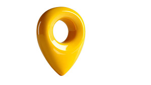 Yellow Location Pin Vinyl Car Decal Sticker – Waterproof & UV-Resistant 5.4