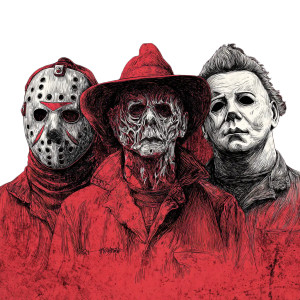 Horror Icons Portrait Vinyl Car Decal Sticker – Waterproof & UV-Resistant 6.826666666666667"