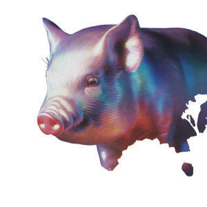 Garden Pig Vinyl Car Decal Sticker – Waterproof & UV-Resistant 3.4133333333333336"