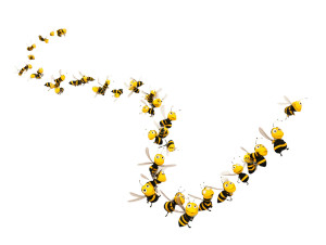 Swarm Of Bees Vinyl Car Decal Sticker – Waterproof & UV-Resistant 6.1866666666666665"
