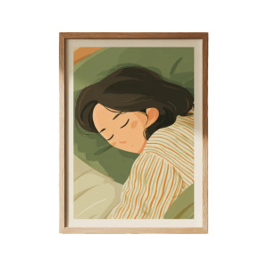 Sleeping Asian Woman V3 Vinyl Car Decal Sticker – Waterproof & UV-Resistant 3.4133333333333336"