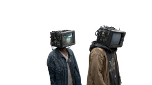 Tv-Headed People Vinyl Car Decal Sticker – Waterproof & UV-Resistant 5.4