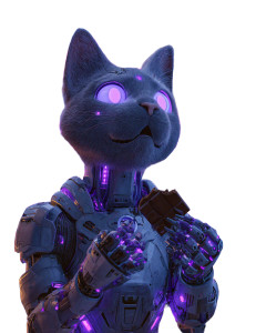 Cyberpunk Cat Echo V3 Vinyl Car Decal Sticker – Waterproof & UV-Resistant 4.0"