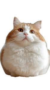 Fluffy Orange Cat V7 Vinyl Car Decal Sticker – Waterproof & UV-Resistant 9.706666666666667"