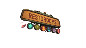 Alien Restroom Sign Vinyl Car Decal Sticker – Waterproof & UV-Resistant 5.4