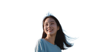 Smiling Korean Woman V17 Vinyl Car Decal Sticker – Waterproof & UV-Resistant 5.4