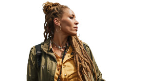 Woman With Dreadlocks Vinyl Car Decal Sticker – Waterproof & UV-Resistant 5.4