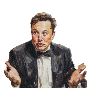 Elon Musk Shrugs Vinyl Car Decal Sticker – Waterproof & UV-Resistant 6.826666666666667"