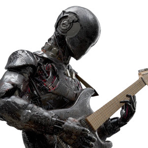 Guitar Android Vinyl Car Decal Sticker – Waterproof & UV-Resistant 3.4133333333333336"