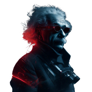 Einstein In Glasses Vinyl Car Decal Sticker – Waterproof & UV-Resistant 6.826666666666667"