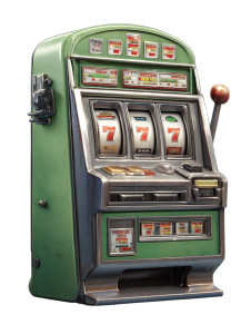 Green Slot Machine Vinyl Car Decal Sticker – Waterproof & UV-Resistant 8.213333333333333"