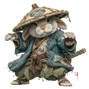 Samurai Rabbit V4 Vinyl Car Decal Sticker – Waterproof & UV-Resistant 3.4133333333333336" Samurai Rabbit V4 Vinyl Car Decal Sticker – Waterproof & UV-Resistant 3.4133333333333336"