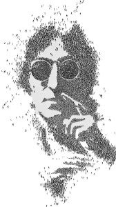 Fractal John Lennon Vinyl Car Decal Sticker – Waterproof & UV-Resistant 4.8533333333333335"