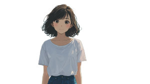 Anime-Style Japanese Girl Vinyl Car Decal Sticker – Waterproof & UV-Resistant 5.4