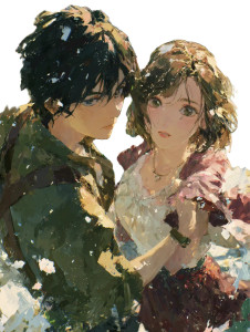 Anime Couple Moment V4 Vinyl Car Decal Sticker – Waterproof & UV-Resistant 8.213333333333333"