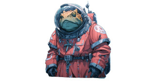 Toad Astronaut V3 Vinyl Car Decal Sticker – Waterproof & UV-Resistant 5.4