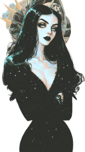 Gothic Morticia Addams Vinyl Car Decal Sticker – Waterproof & UV-Resistant 9.706666666666667"