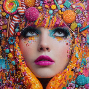 Surreal Candy Woman Vinyl Car Decal Sticker – Waterproof & UV-Resistant 3.4133333333333336" Surreal Candy Woman Vinyl Car Decal Sticker – Waterproof & UV-Resistant 3.4133333333333336"