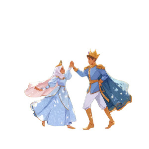 Graceful Princess Dance Vinyl Car Decal Sticker – Waterproof & UV-Resistant 3.4133333333333336"