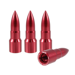 Enhance Style and Performance | True Spike Red Bullet Style Lug Nut Covers - Set Of 4 Enhance Style and Performance | True Spike Red Bullet Style Lug Nut Covers - Set Of 4
