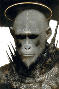Mystical Ape Warrior Vinyl Car Decal Sticker – Waterproof & UV-Resistant 4.4