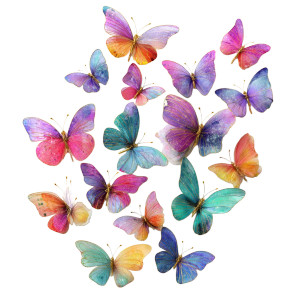 Magical Butterflies V2 Vinyl Car Decal Sticker – Waterproof & UV-Resistant 6.826666666666667"