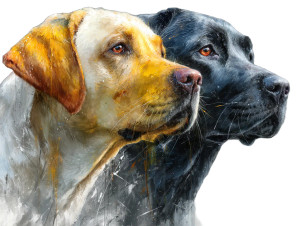 Labrador Retrievers Duo Vinyl Car Decal Sticker – Waterproof & UV-Resistant 6.1866666666666665" Labrador Retrievers Duo Vinyl Car Decal Sticker – Waterproof & UV-Resistant 6.1866666666666665"