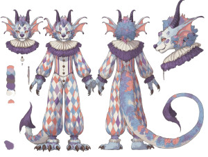 Clownpunk Dragon Vinyl Car Decal Sticker – Waterproof & UV-Resistant 6.1866666666666665"