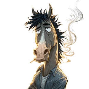 Bojack Vinyl Car Decal Sticker – Waterproof & UV-Resistant 3.4133333333333336"