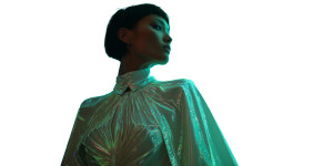 Futuristic Cyber-Glam Model Vinyl Car Decal Sticker – Waterproof & UV-Resistant 5.12"