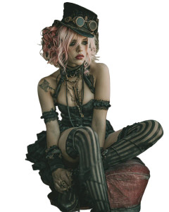 Goth E-Girl Hybrid Vinyl Car Decal Sticker – Waterproof & UV-Resistant 8.0"