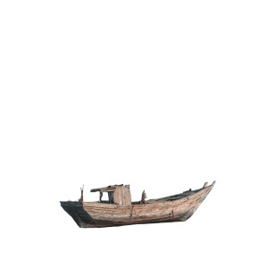 Desert Fishing Boat Vinyl Car Decal Sticker – Waterproof & UV-Resistant 3.4133333333333336"