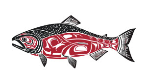 Haida Salmon Art Vinyl Car Decal Sticker – Waterproof & UV-Resistant 2.72"