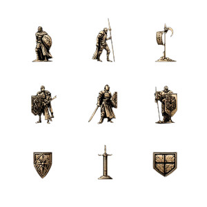 Medieval Officer Icon Vinyl Car Decal Sticker – Waterproof & UV-Resistant 3.4133333333333336"