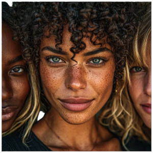 Three Young Women Vinyl Car Decal Sticker – Waterproof & UV-Resistant 6.826666666666667"