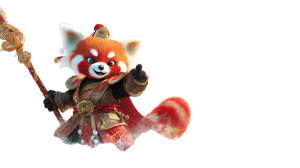 Wealthy Red Panda Vinyl Car Decal Sticker – Waterproof & UV-Resistant 5.4