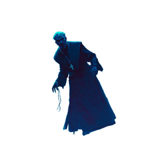 Fleeing Priest Vinyl Car Decal Sticker – Waterproof & UV-Resistant 3.4133333333333336"