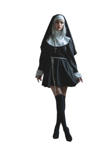 Nun Cosplay Portrait Vinyl Car Decal Sticker – Waterproof & UV-Resistant 8.213333333333333"